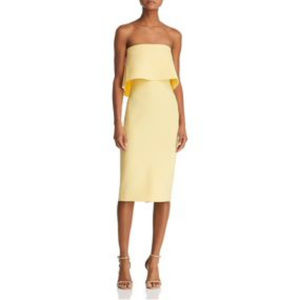 Likely Yellow Strapless Driggs Dress
